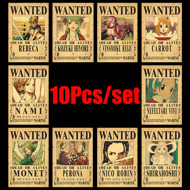 One Piece Vintage Posters - OtakuSuppliers One Piece Vintage Posters 10 Pcs A / 40CM X 29CM