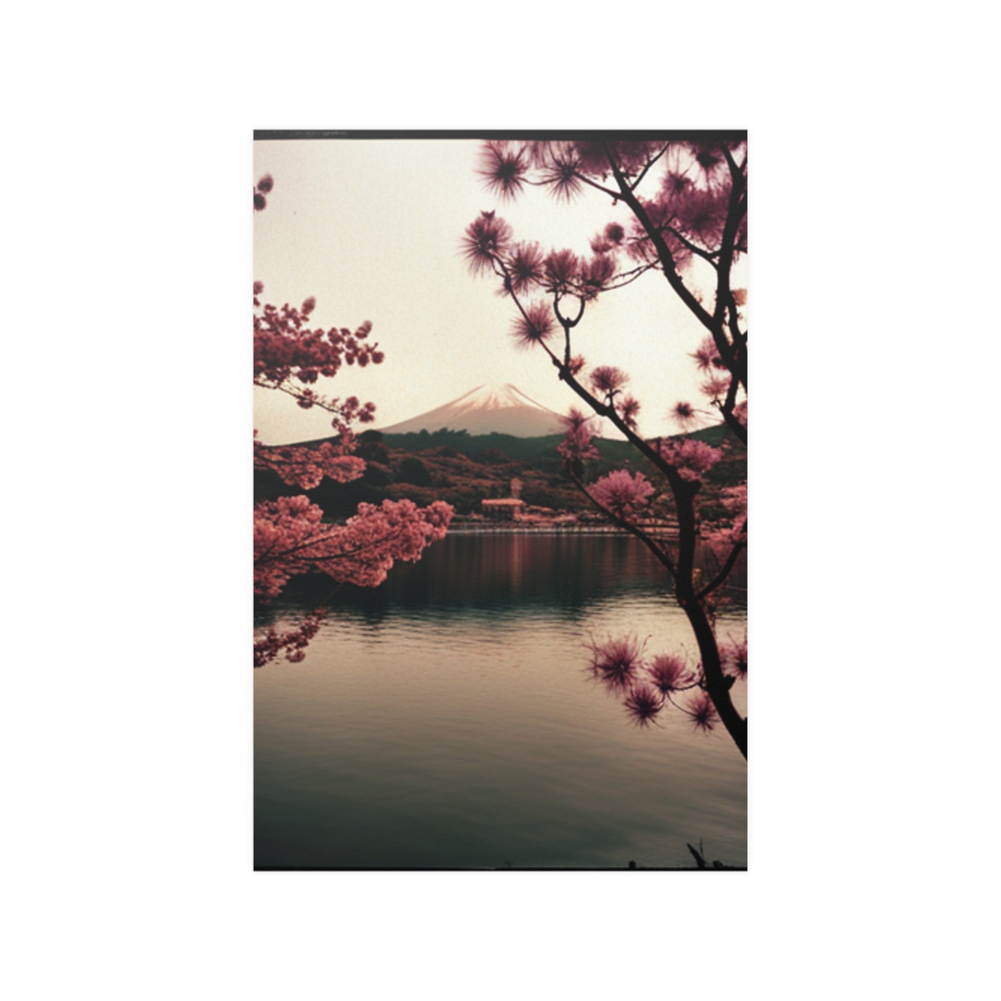 Cherry Blossom Mount Fuji Satin Posters (210gsm) - OtakuSuppliers Cherry Blossom Mount Fuji Satin Posters (210gsm)