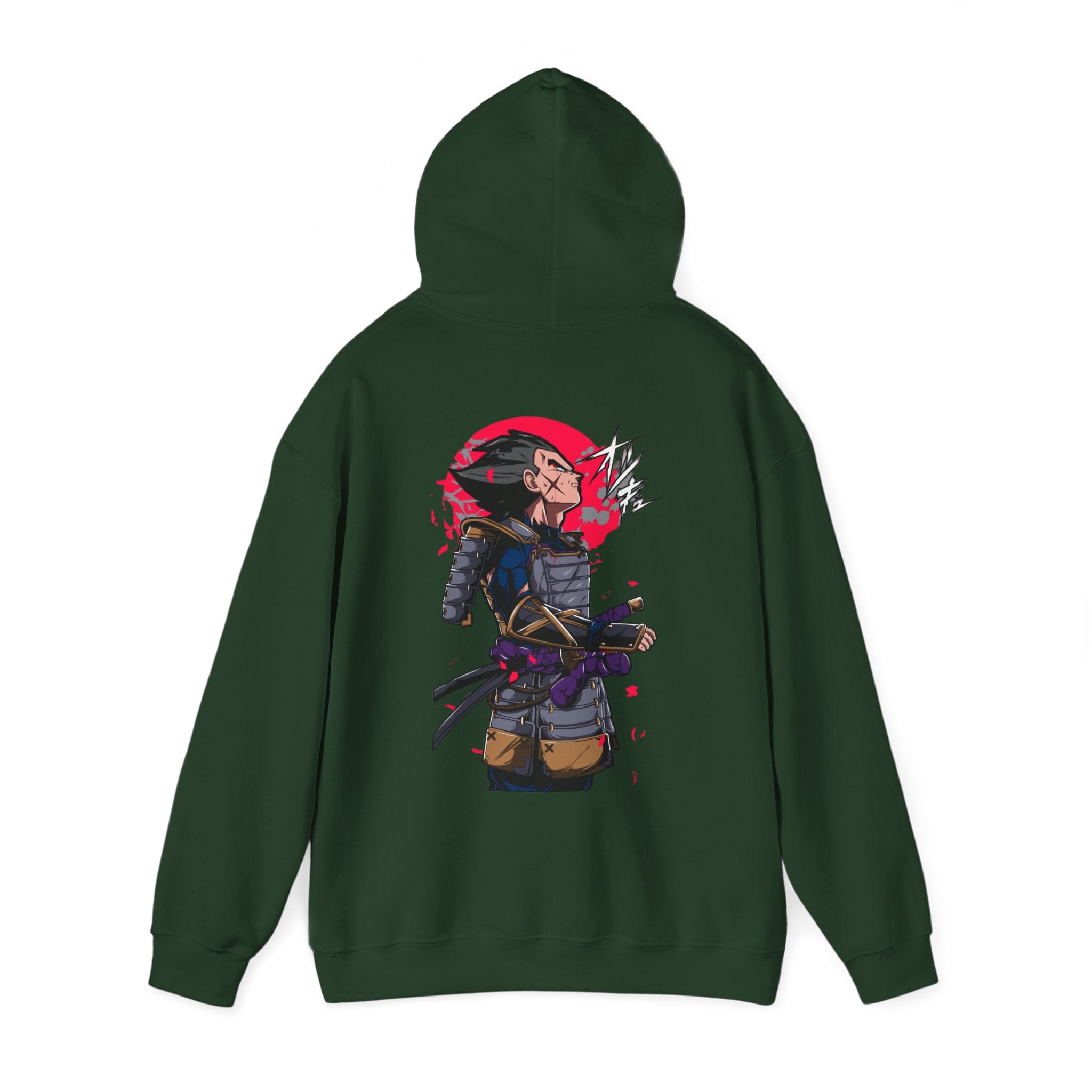 Vegeta Samurai Hoodie - OtakuSuppliers Vegeta Samurai Hoodie Forest Green / S