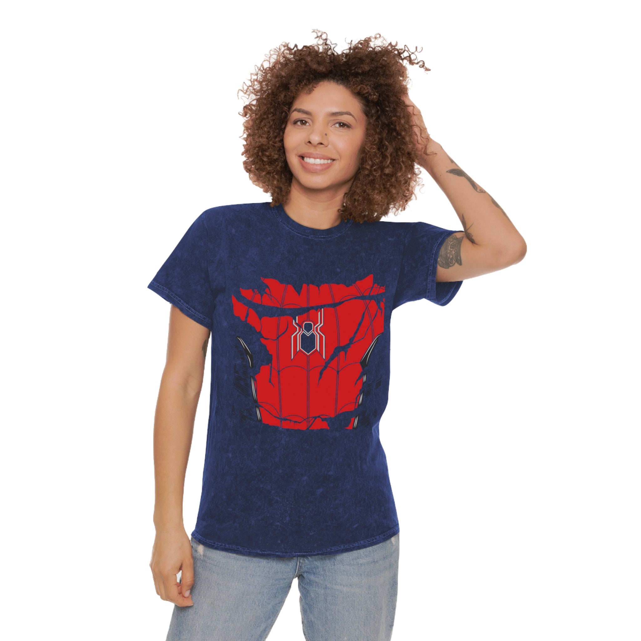 Spiderman Mineral Wash T-Shirt - OtakuSuppliers Spiderman Mineral Wash T-Shirt