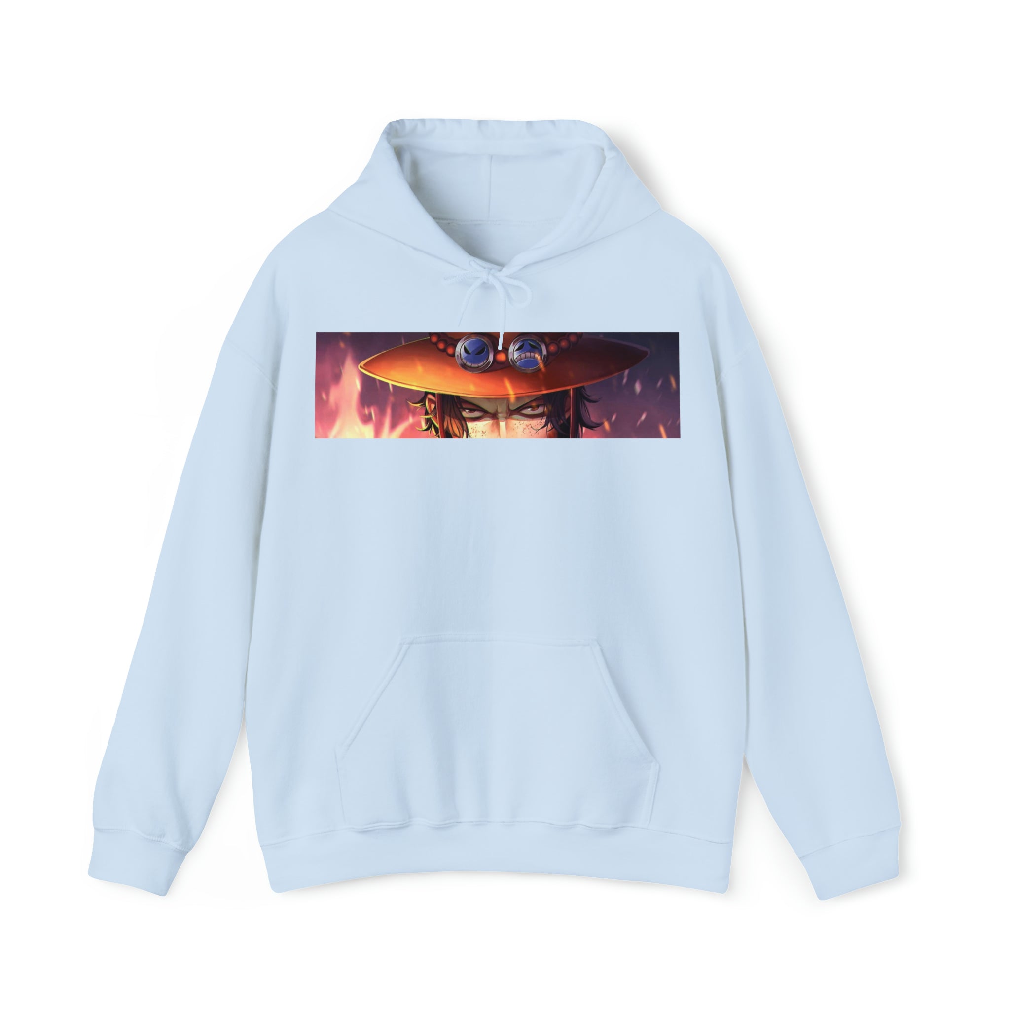 Fire Fist Ace Hoodie - OtakuSuppliers Fire Fist Ace Hoodie Light Blue / S