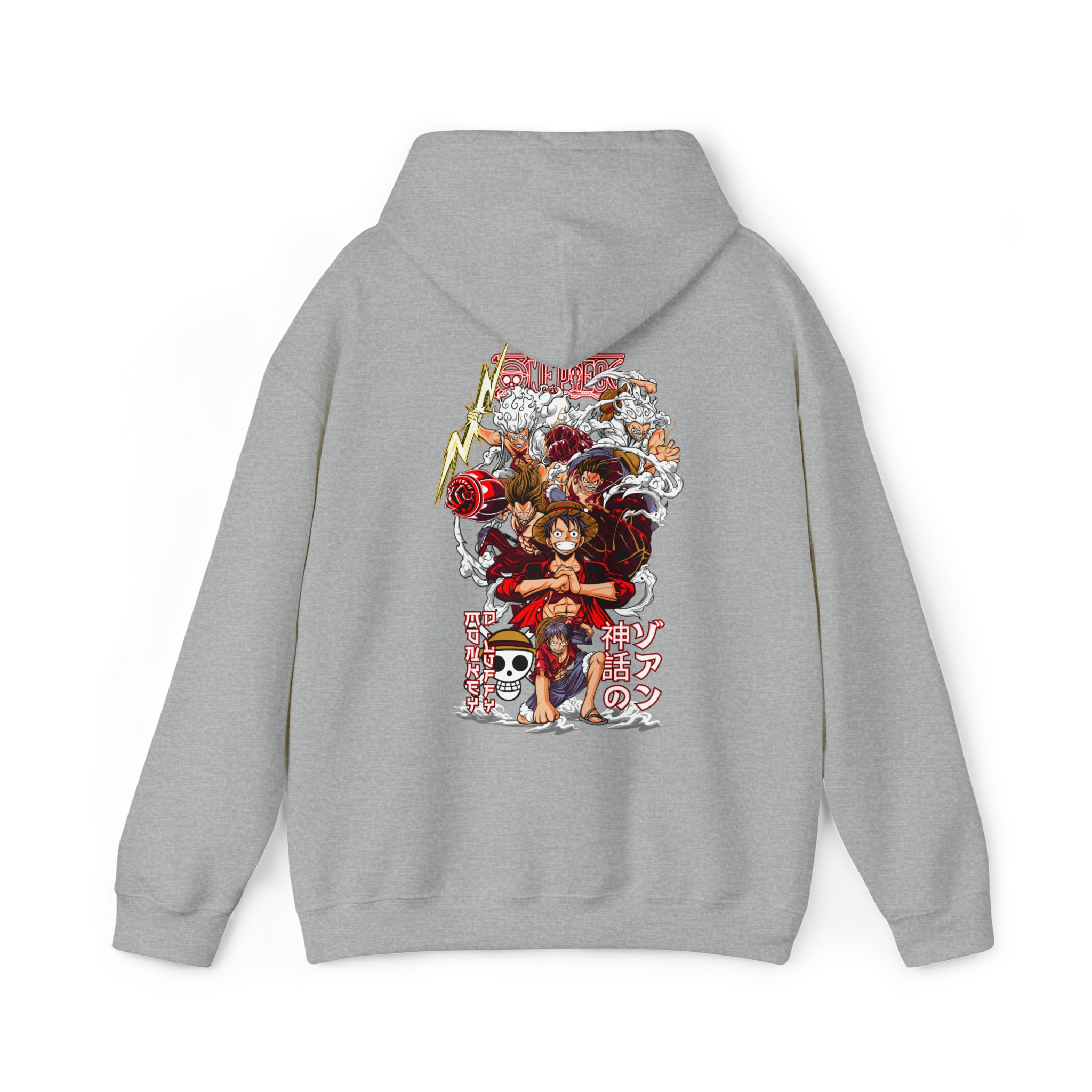 Gear Series Luffy One Piece Hoodie - OtakuSuppliers Gear Series Luffy One Piece Hoodie Sport Grey / S