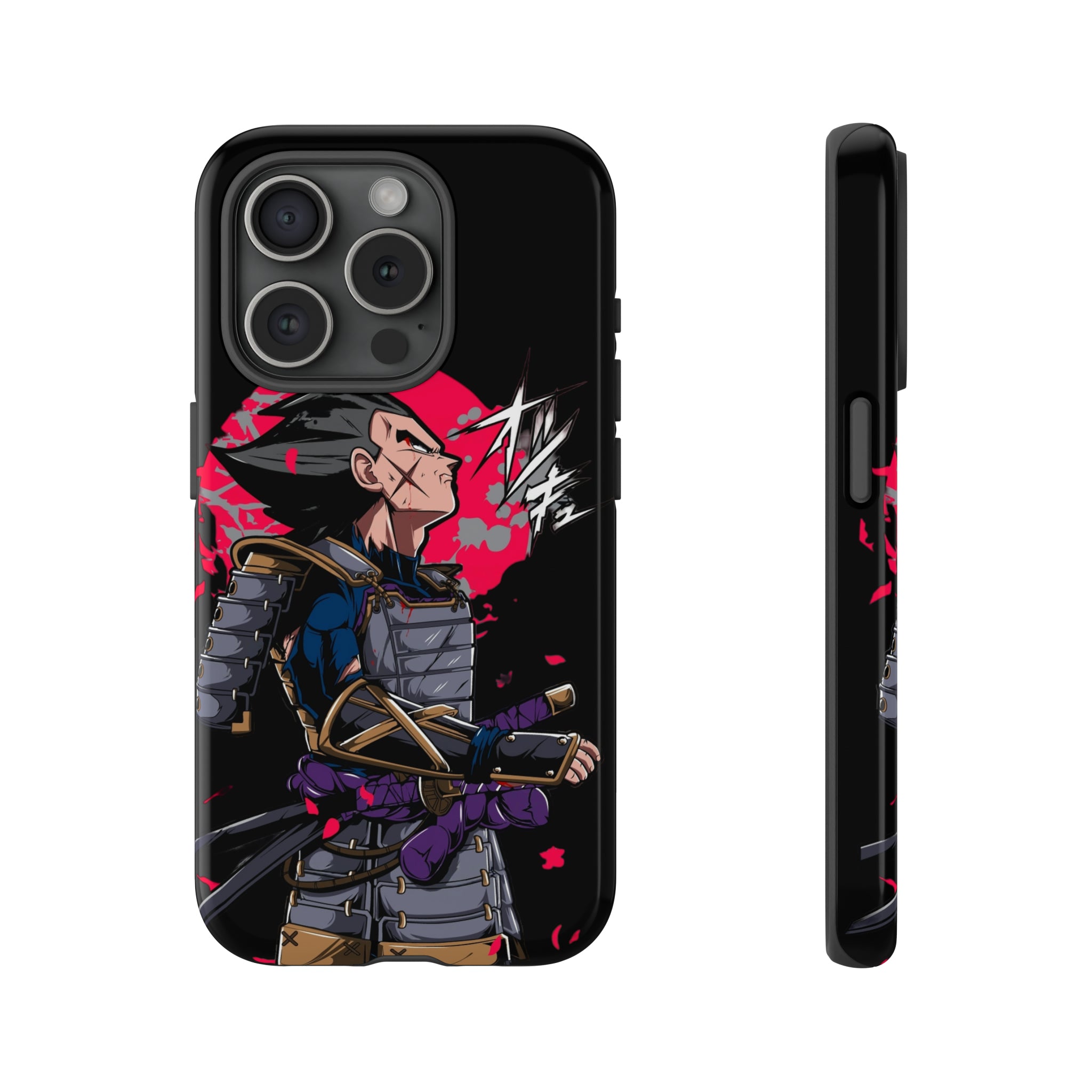 Samurai Vegeta Tough Phone Cases - OtakuSuppliers Samurai Vegeta Tough Phone Cases iPhone 15 Pro / Glossy