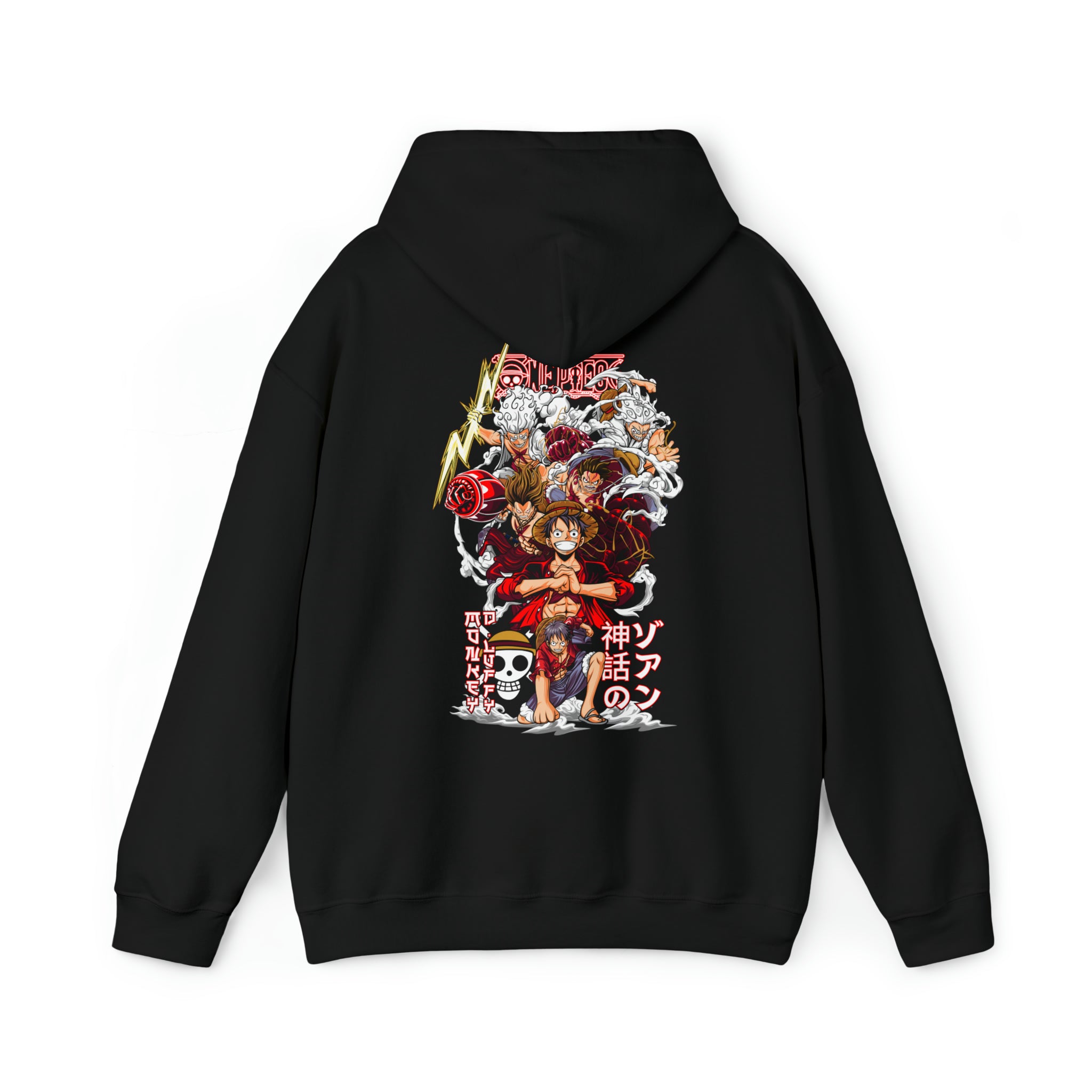 Gear Series Luffy One Piece Hoodie - OtakuSuppliers Gear Series Luffy One Piece Hoodie Black / S