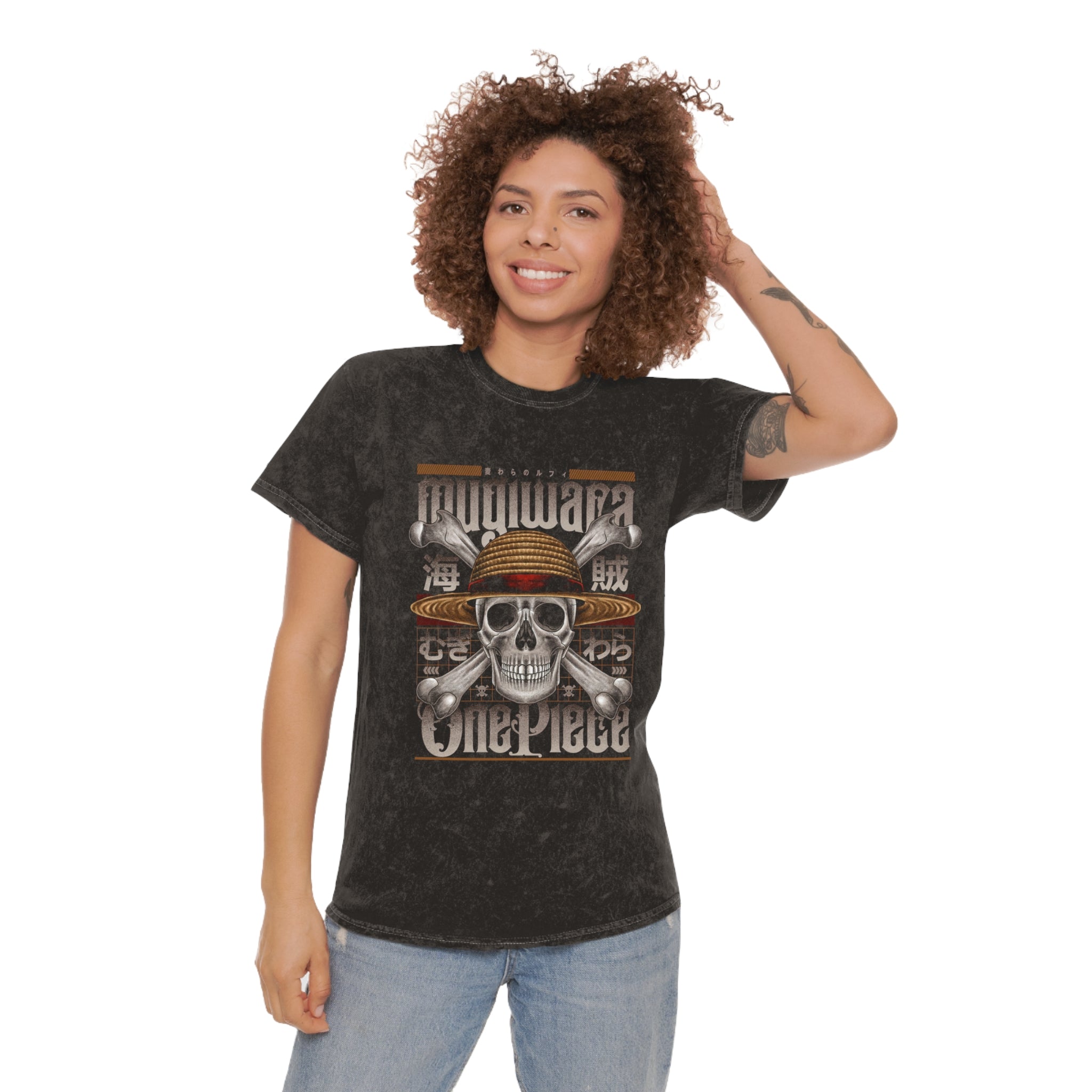 Mugiwara Pirate Series Mineral Wash Tee - OtakuSuppliers Mugiwara Pirate Series Mineral Wash Tee