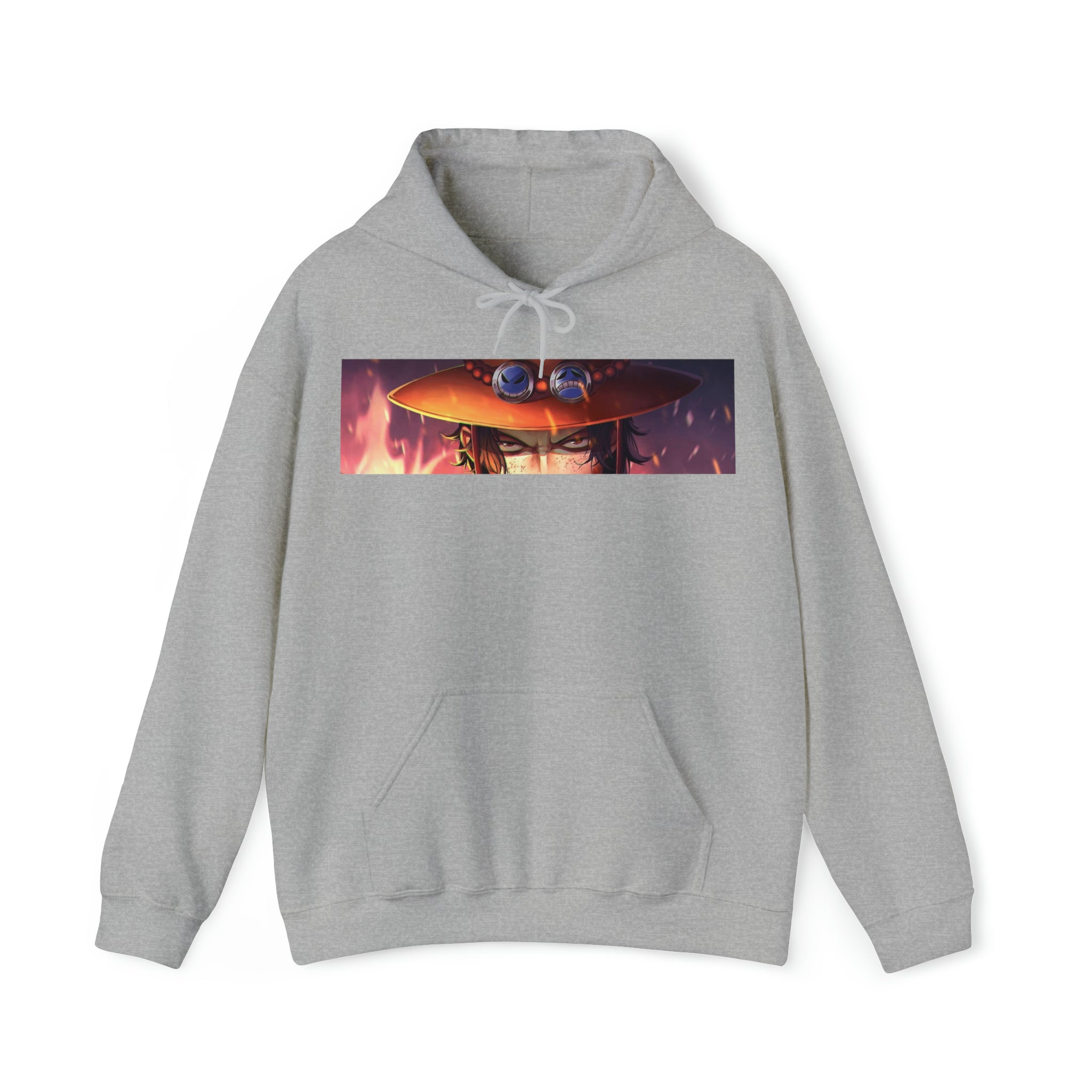 Fire Fist Ace Hoodie - OtakuSuppliers Fire Fist Ace Hoodie Sport Grey / S