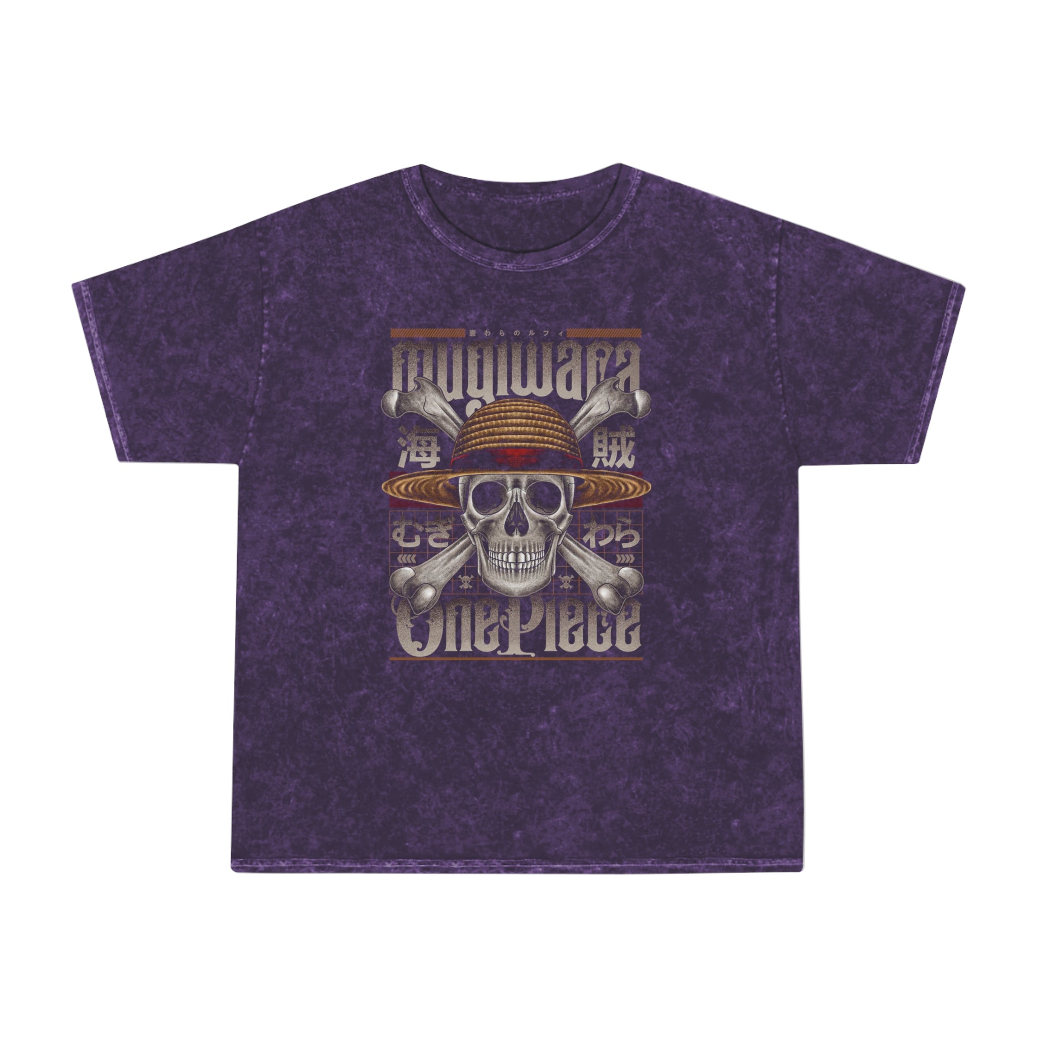 Mugiwara Pirate Series Mineral Wash Tee - OtakuSuppliers Mugiwara Pirate Series Mineral Wash Tee Mineral Purple / S