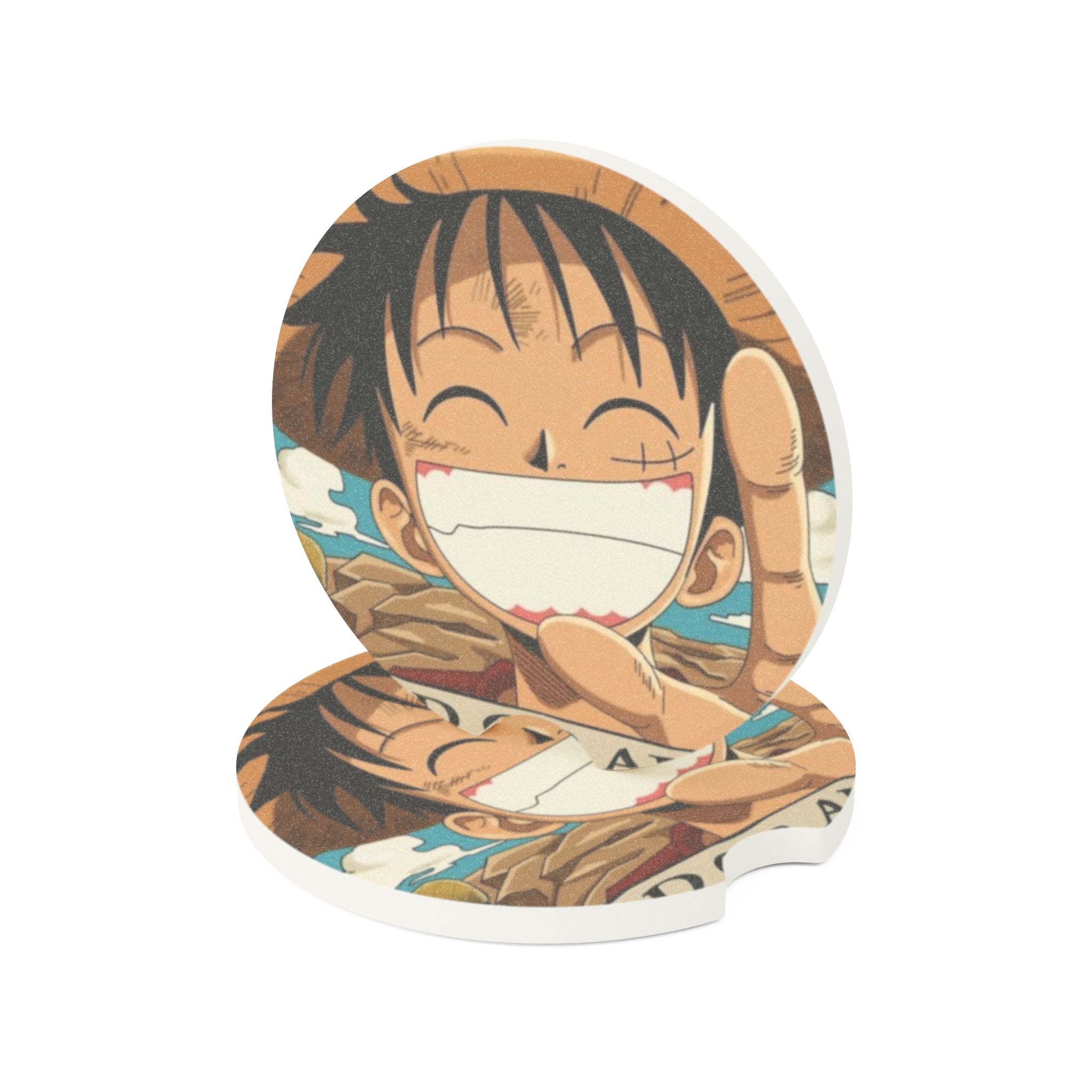 Luffy - One Piece Soapstone Car Coaster - OtakuSuppliers Luffy - One Piece Soapstone Car Coaster