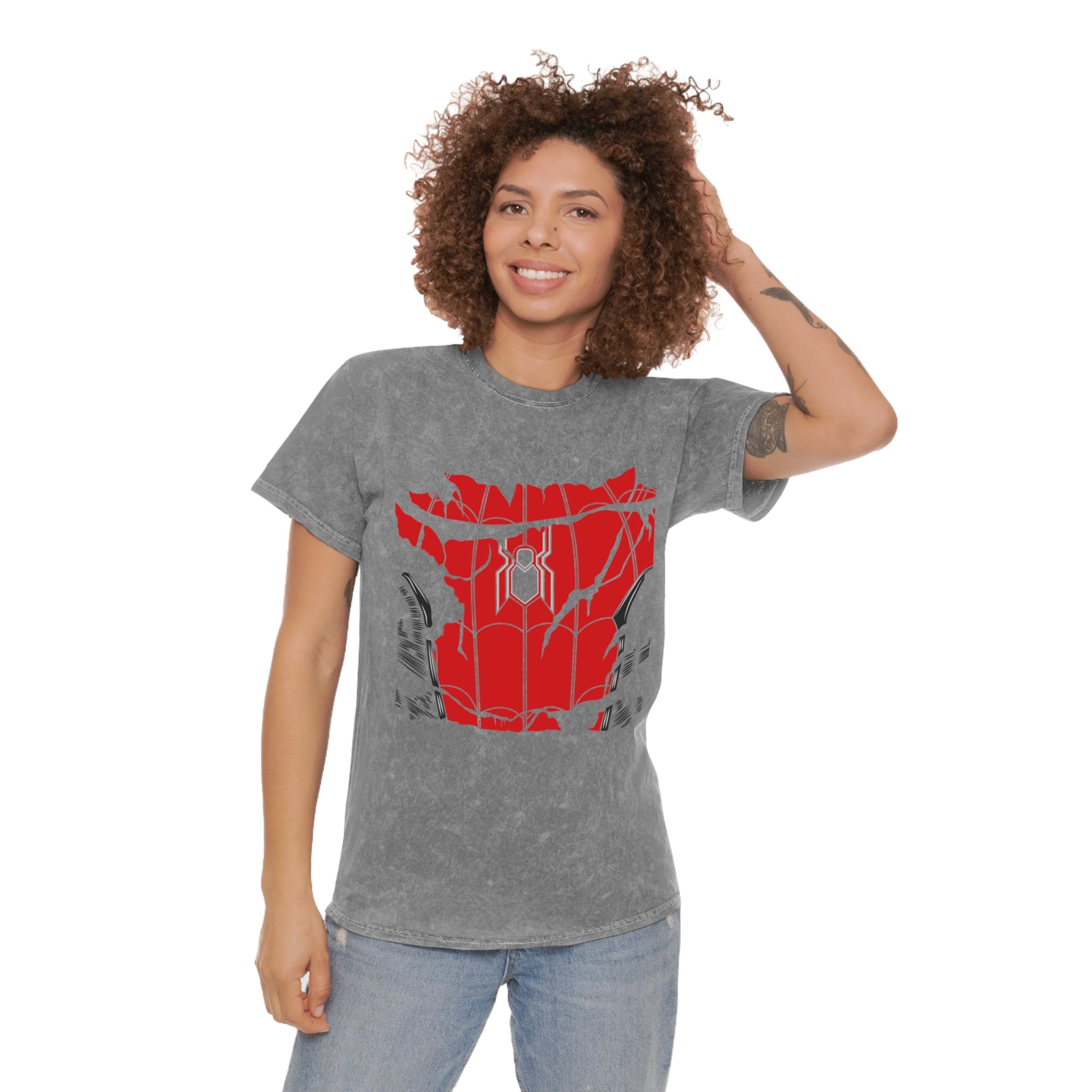 Spiderman Mineral Wash T-Shirt - OtakuSuppliers Spiderman Mineral Wash T-Shirt