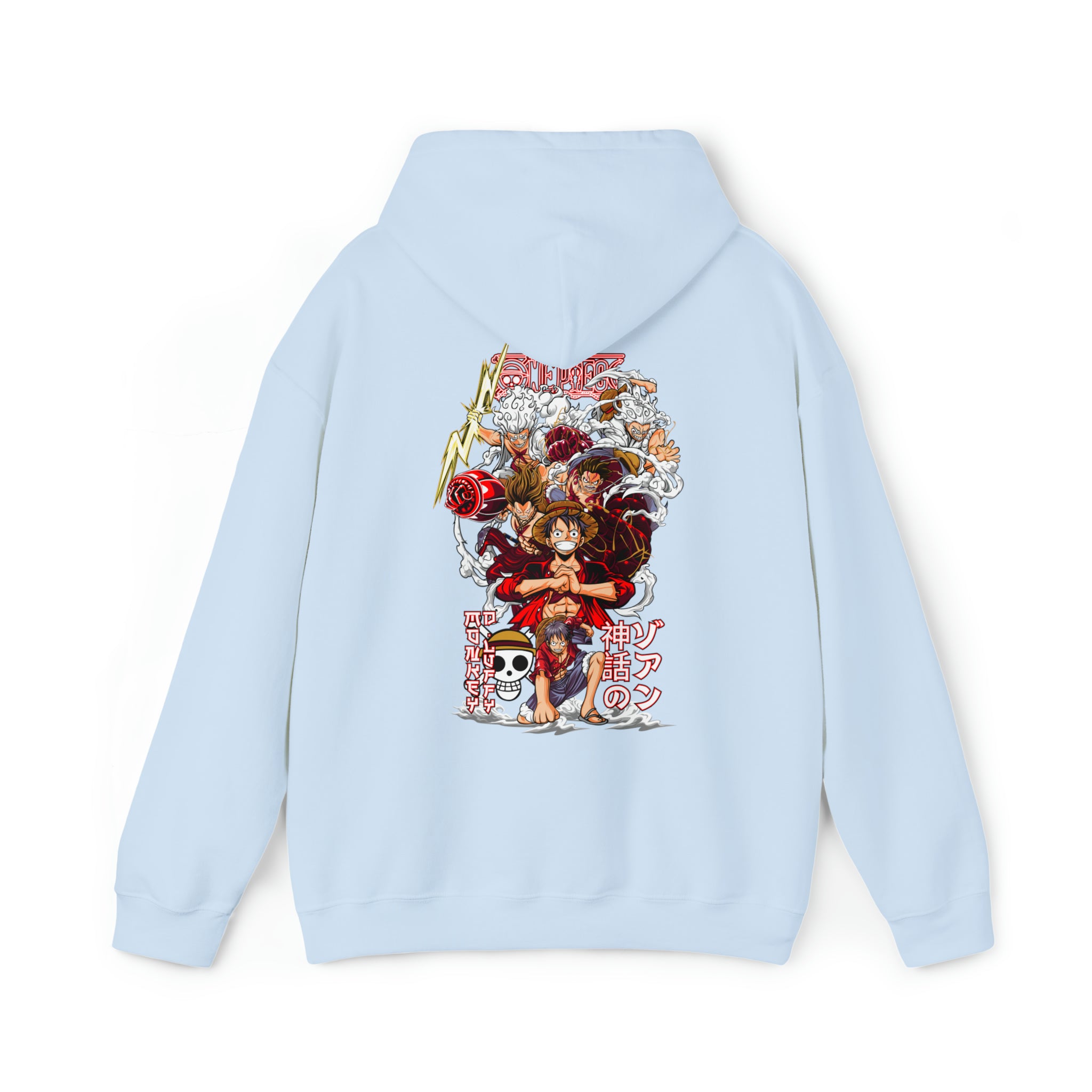 Gear Series Luffy One Piece Hoodie - OtakuSuppliers Gear Series Luffy One Piece Hoodie Light Blue / S