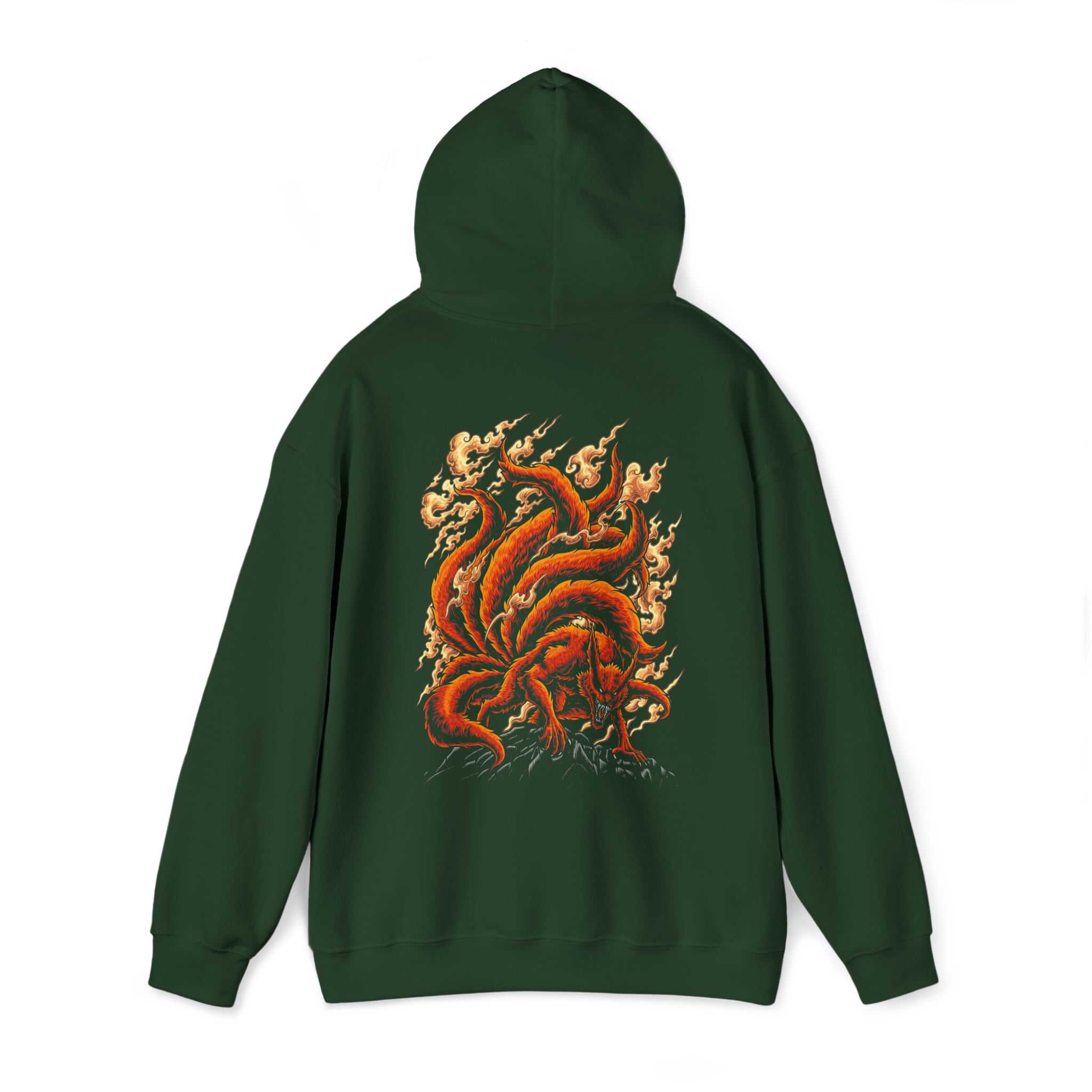 Kurama Naruto Hoodie - OtakuSuppliers Kurama Naruto Hoodie Forest Green / S