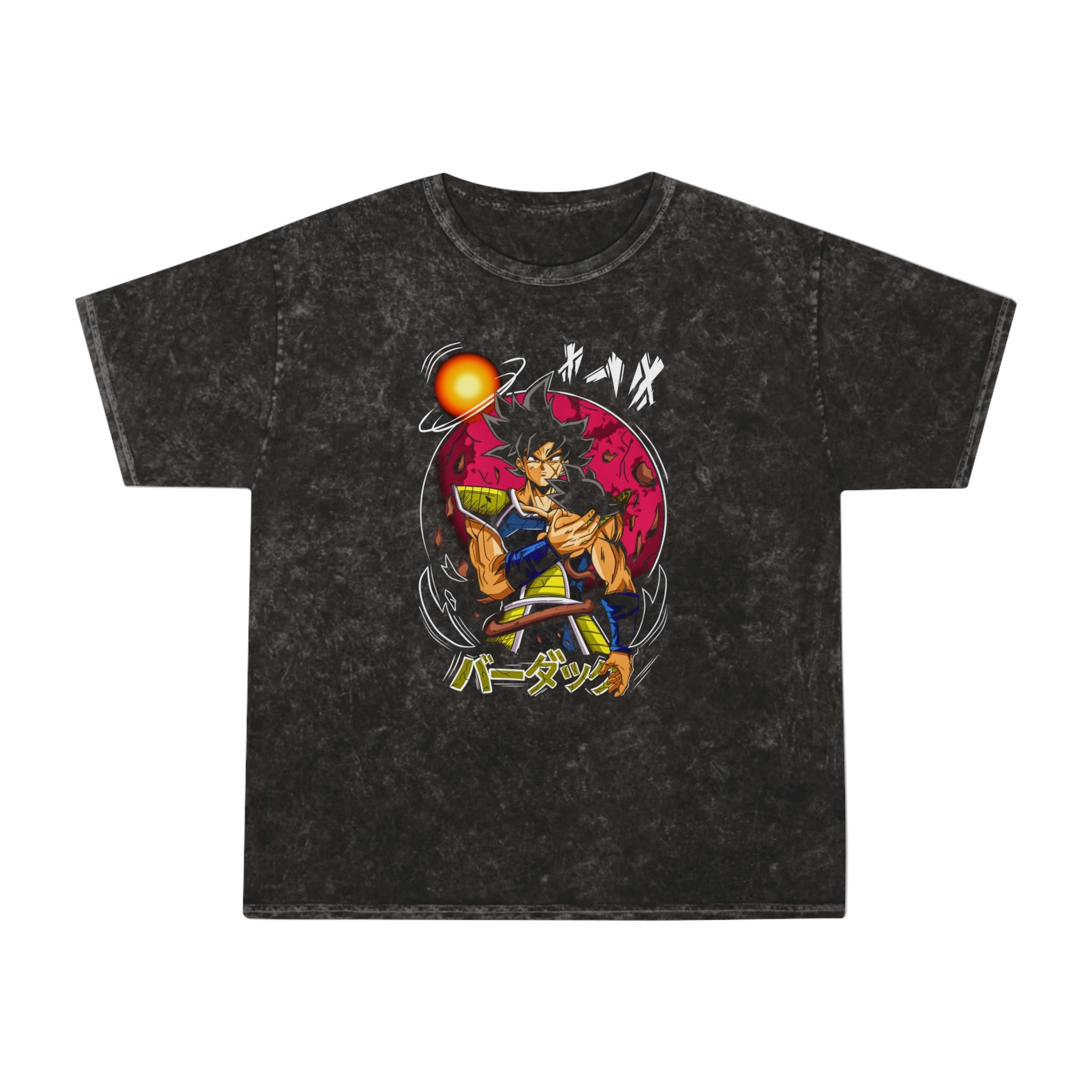 Bardock and Goku Mineral Wash T-Shirt - OtakuSuppliers Bardock and Goku Mineral Wash T-Shirt