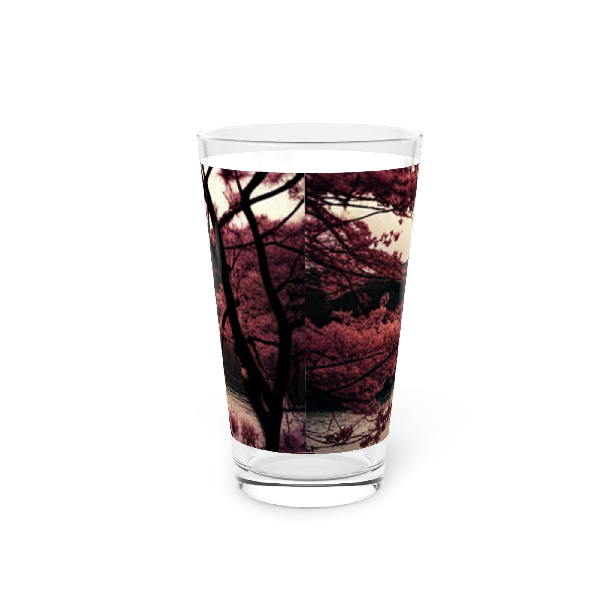 Mt. Fuji Cherry blossom Pint Glass, 16oz - OtakuSuppliers Mt. Fuji Cherry blossom Pint Glass, 16oz