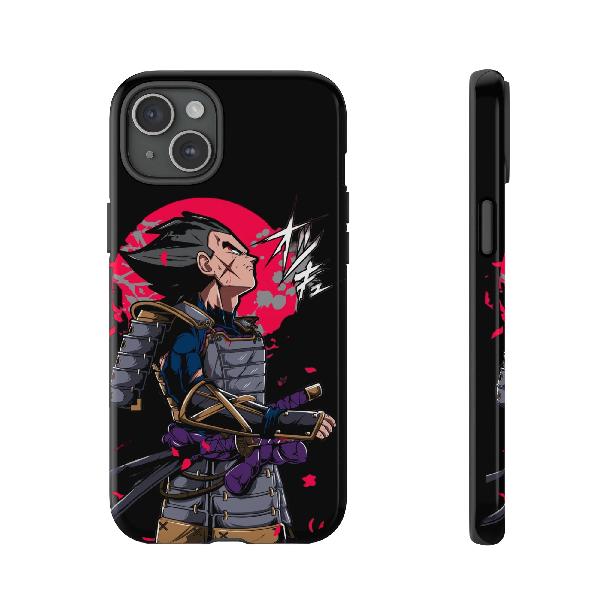 Samurai Vegeta Tough Phone Cases - OtakuSuppliers Samurai Vegeta Tough Phone Cases iPhone 15 Plus / Glossy