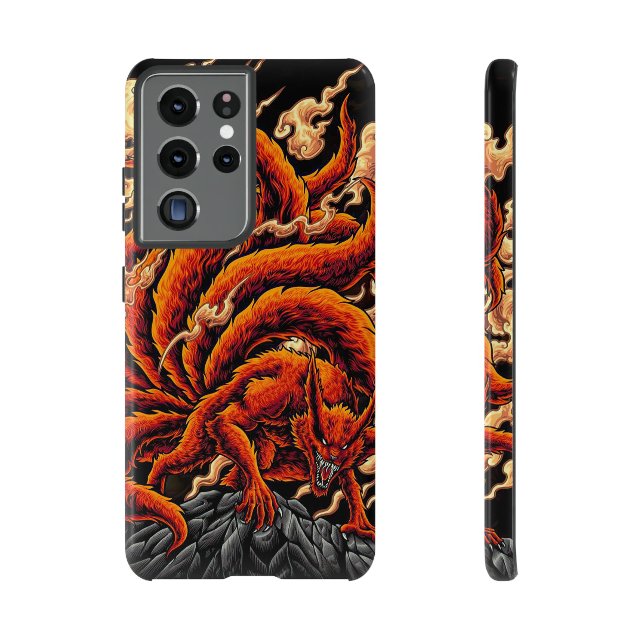 Kurama Naruto Tough Phone Cases - OtakuSuppliers Kurama Naruto Tough Phone Cases Samsung Galaxy S21 Ultra / Glossy