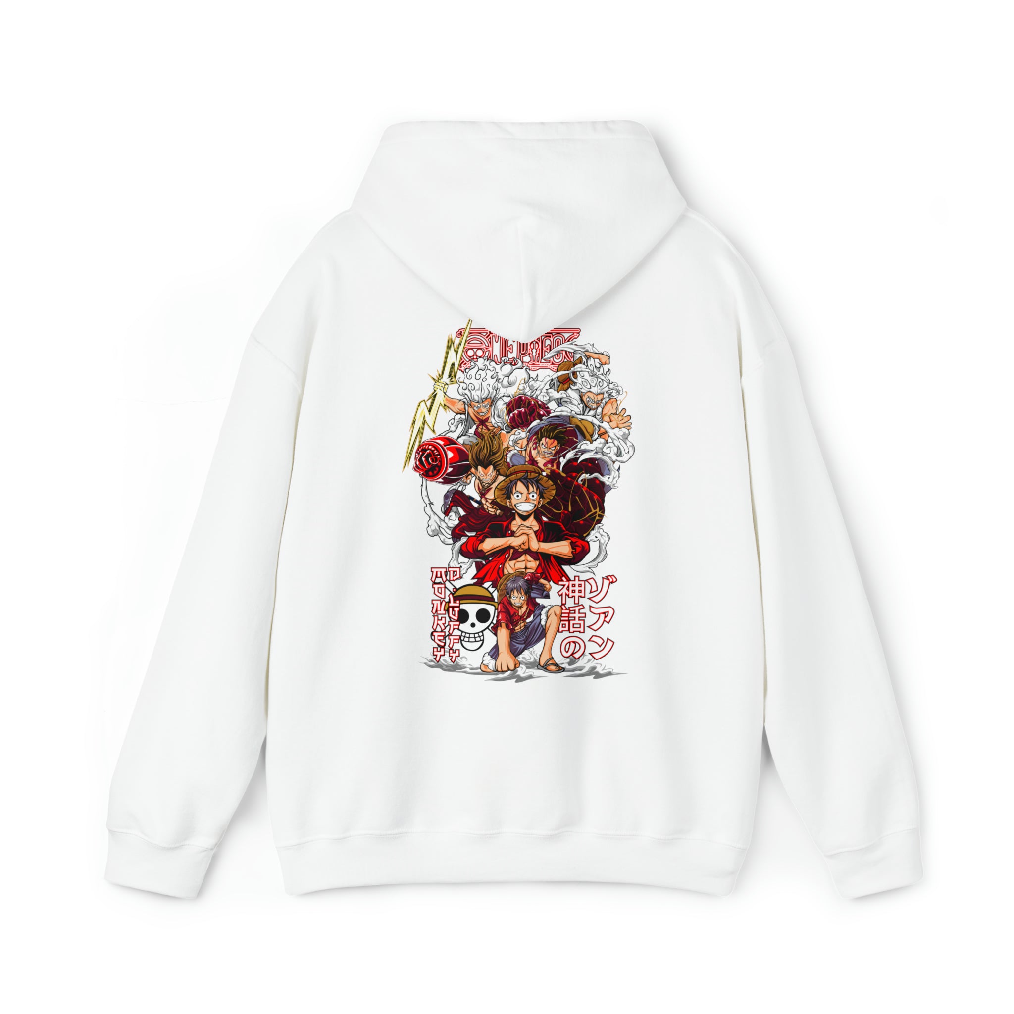 Gear Series Luffy One Piece Hoodie - OtakuSuppliers Gear Series Luffy One Piece Hoodie White / S