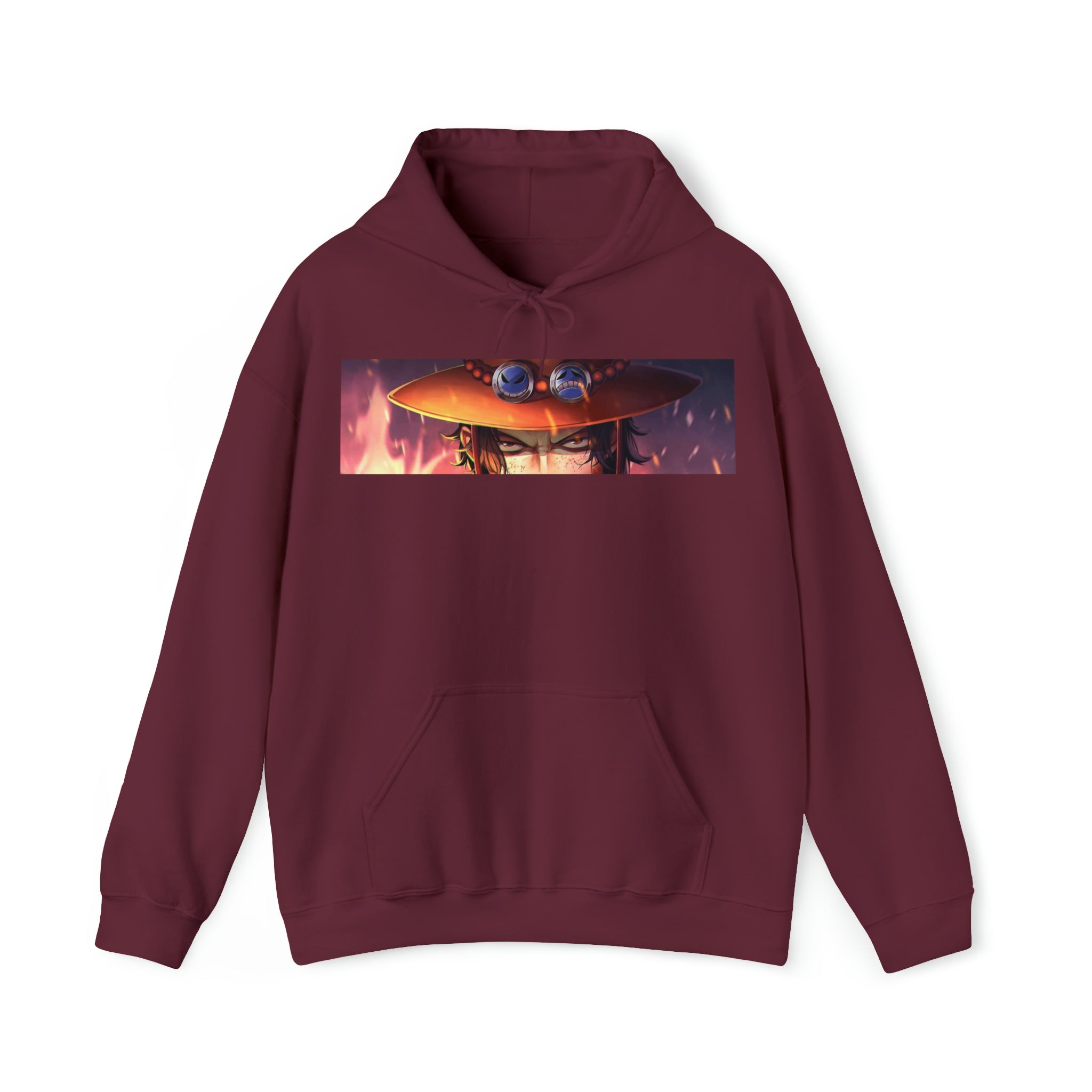 Fire Fist Ace Hoodie - OtakuSuppliers Fire Fist Ace Hoodie Maroon / S