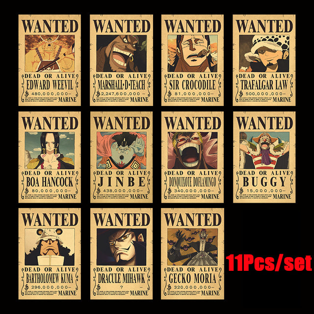 One Piece Vintage Posters - OtakuSuppliers One Piece Vintage Posters 11 Pcs G / 40CM X 29CM