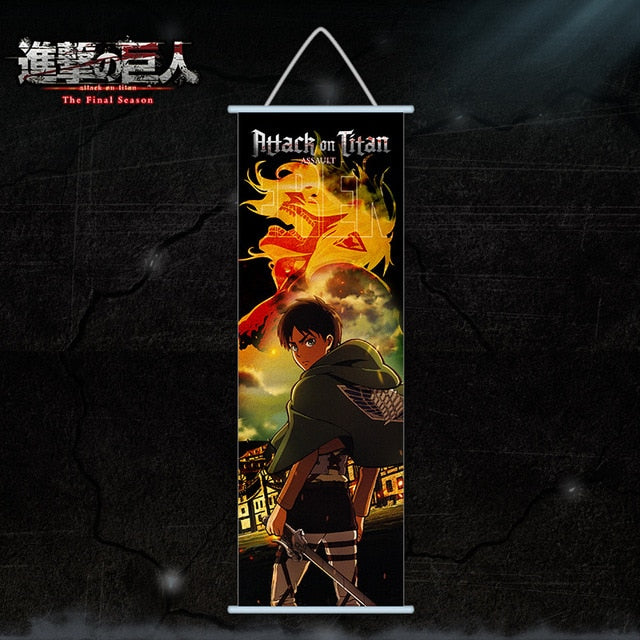 Wall Hanging Attack On Titan Canvas - OtakuSuppliers Wall Hanging Attack On Titan Canvas 2 / 25x70