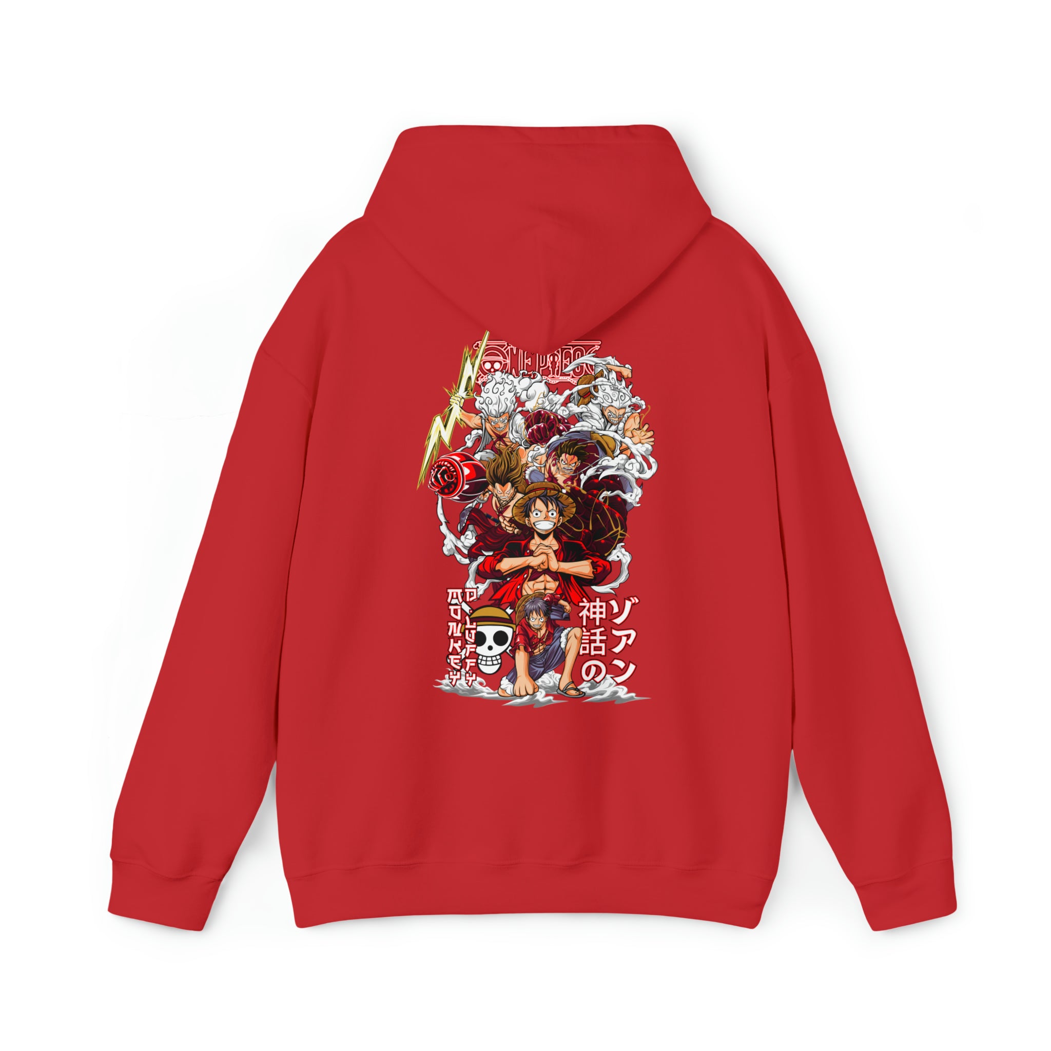 Gear Series Luffy One Piece Hoodie - OtakuSuppliers Gear Series Luffy One Piece Hoodie Red / S