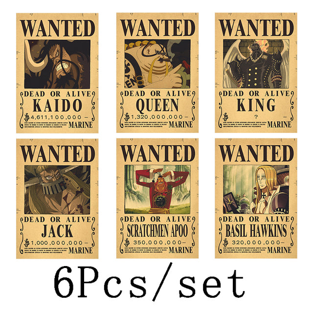 One Piece Vintage Posters - OtakuSuppliers One Piece Vintage Posters 6 Pcs J / 40CM X 29CM