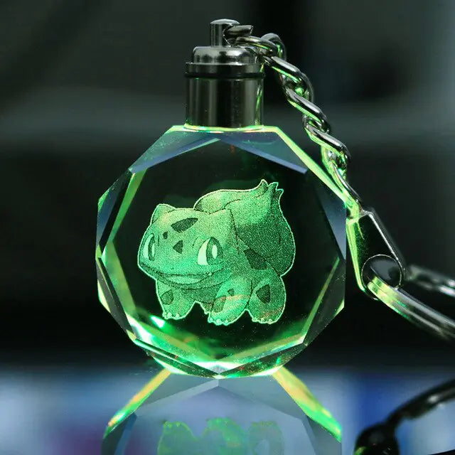 Pokemon Crystal Lamp Keychain - OtakuSuppliers Pokemon Crystal Lamp Keychain Bulbasaur