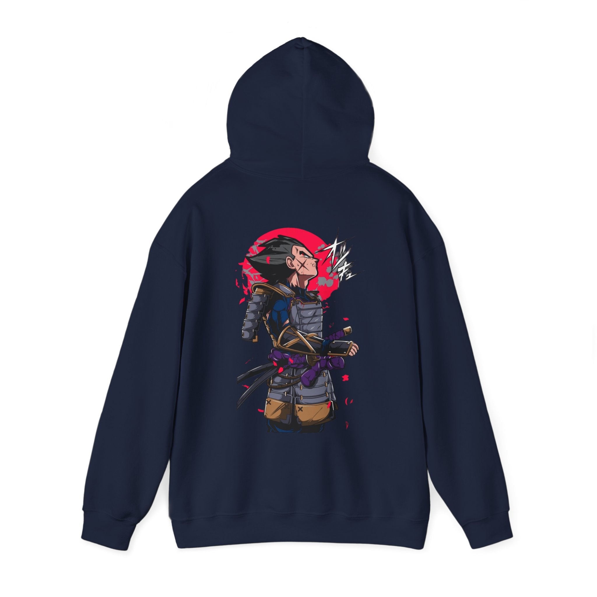 Vegeta Samurai Hoodie - OtakuSuppliers Vegeta Samurai Hoodie Navy / S