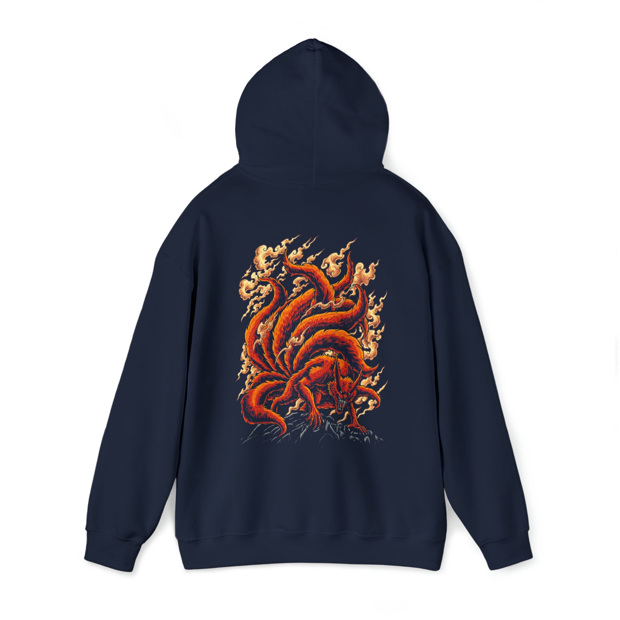 Kurama Naruto Hoodie - OtakuSuppliers Kurama Naruto Hoodie Navy / S