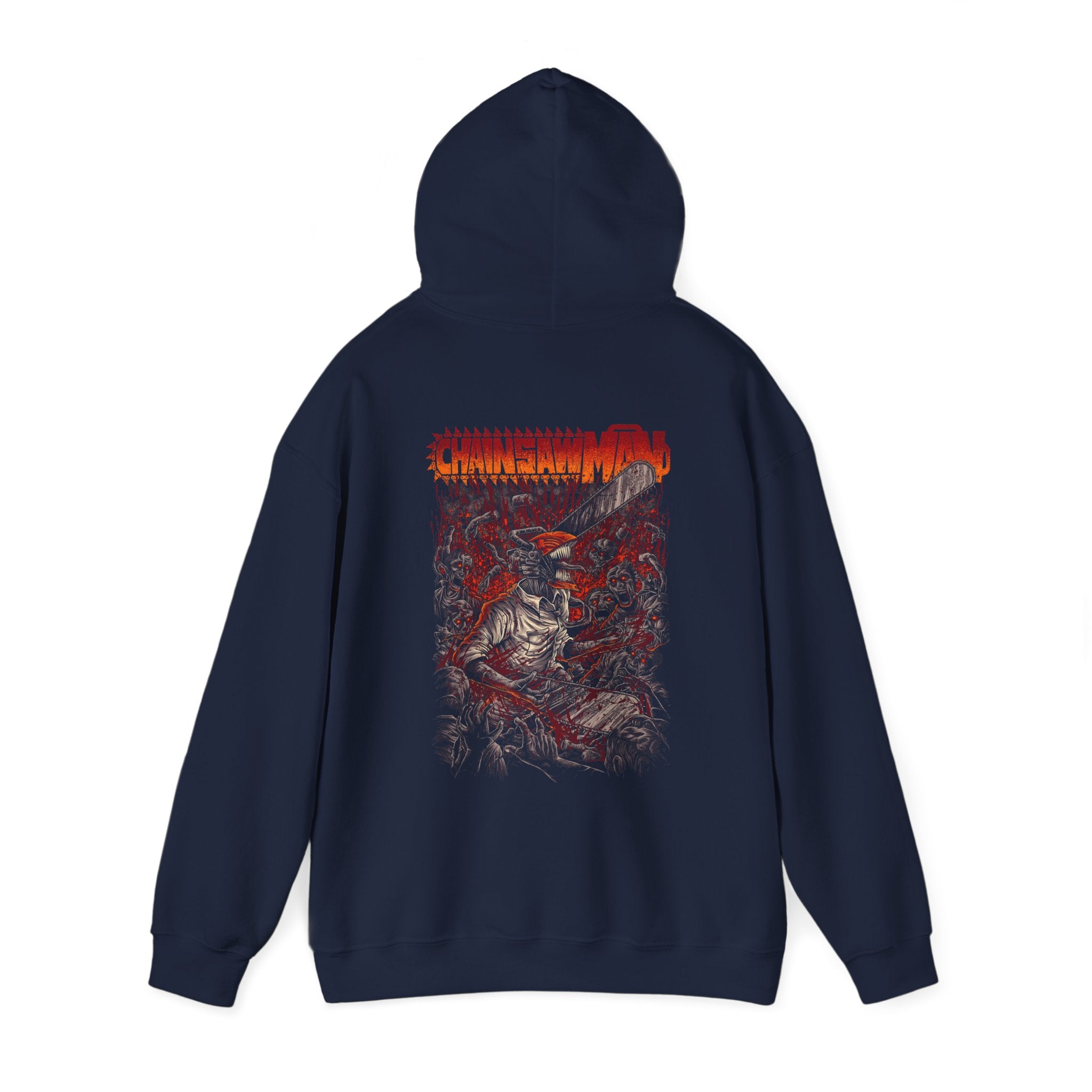 Chainsaw Man Hoodie - OtakuSuppliers Chainsaw Man Hoodie Navy / S