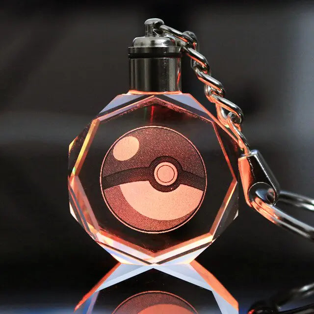 Pokemon Crystal Lamp Keychain - OtakuSuppliers Pokemon Crystal Lamp Keychain Pokeball