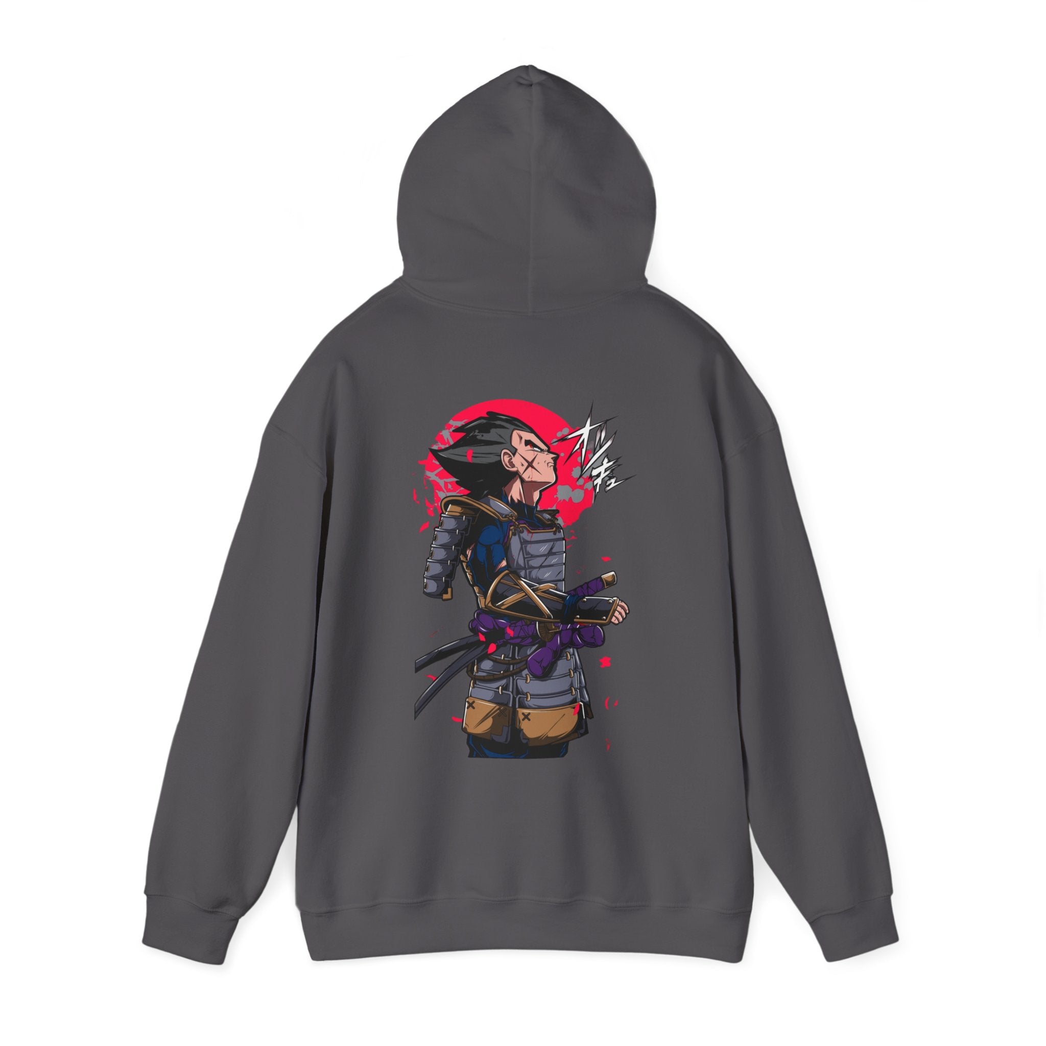 Vegeta Samurai Hoodie - OtakuSuppliers Vegeta Samurai Hoodie Charcoal / S