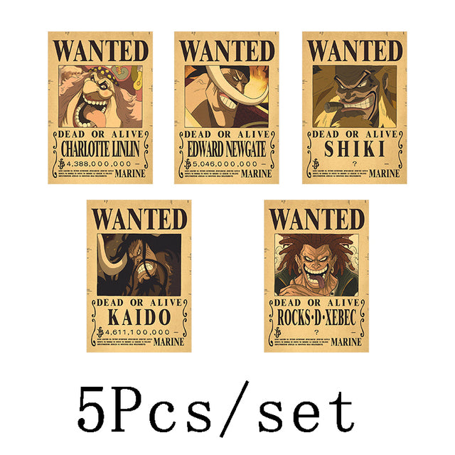 One Piece Vintage Posters - OtakuSuppliers One Piece Vintage Posters 5 Pcs K / 40CM X 29CM