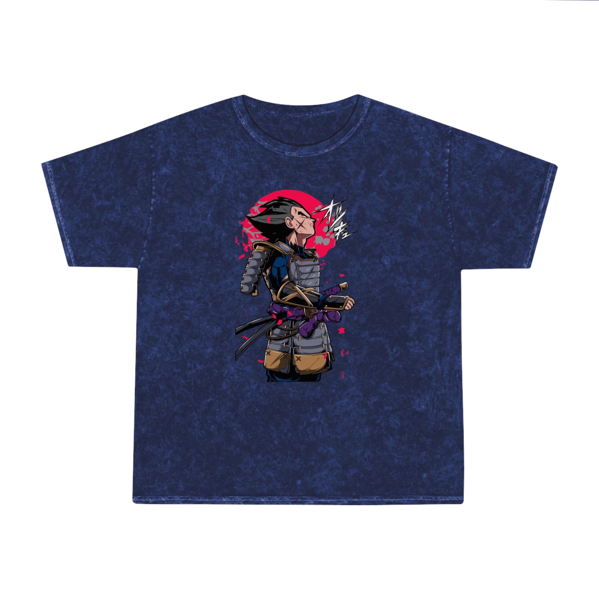 Samurai Vegeta Mineral Wash T-Shirt - OtakuSuppliers Samurai Vegeta Mineral Wash T-Shirt