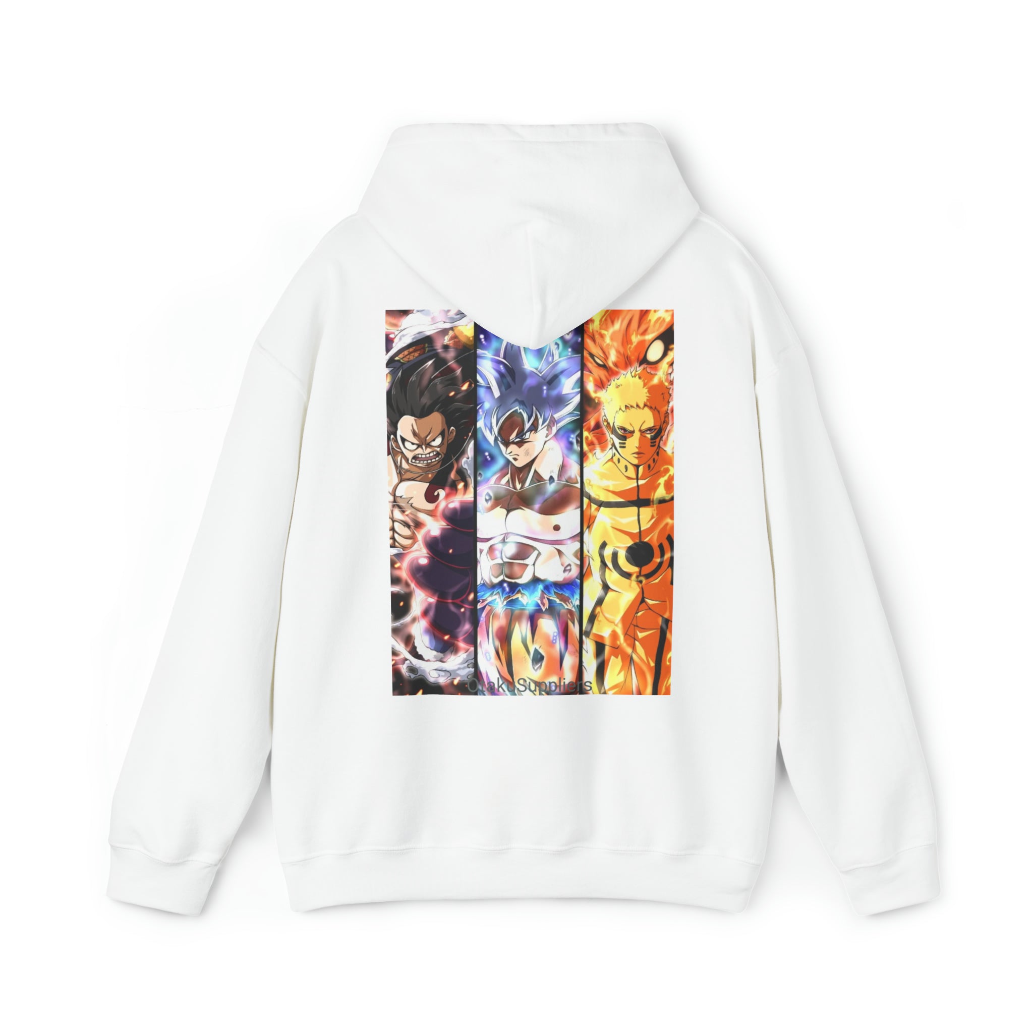 Big 3 Heavy Blend Hooded Sweatshirt - OtakuSuppliers Big 3 Heavy Blend Hooded Sweatshirt White / S