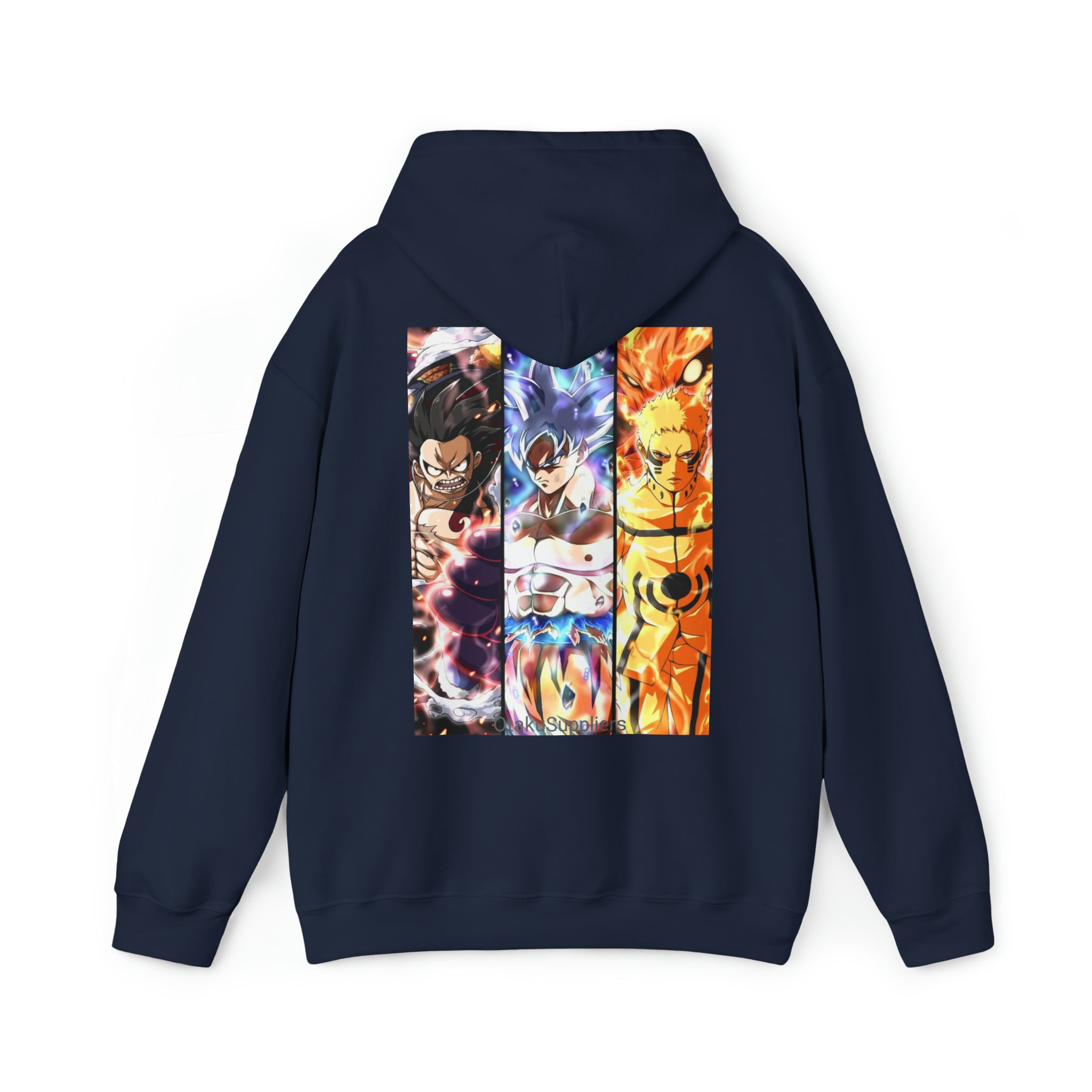 Big 3 Heavy Blend Hooded Sweatshirt - OtakuSuppliers Big 3 Heavy Blend Hooded Sweatshirt Navy / S