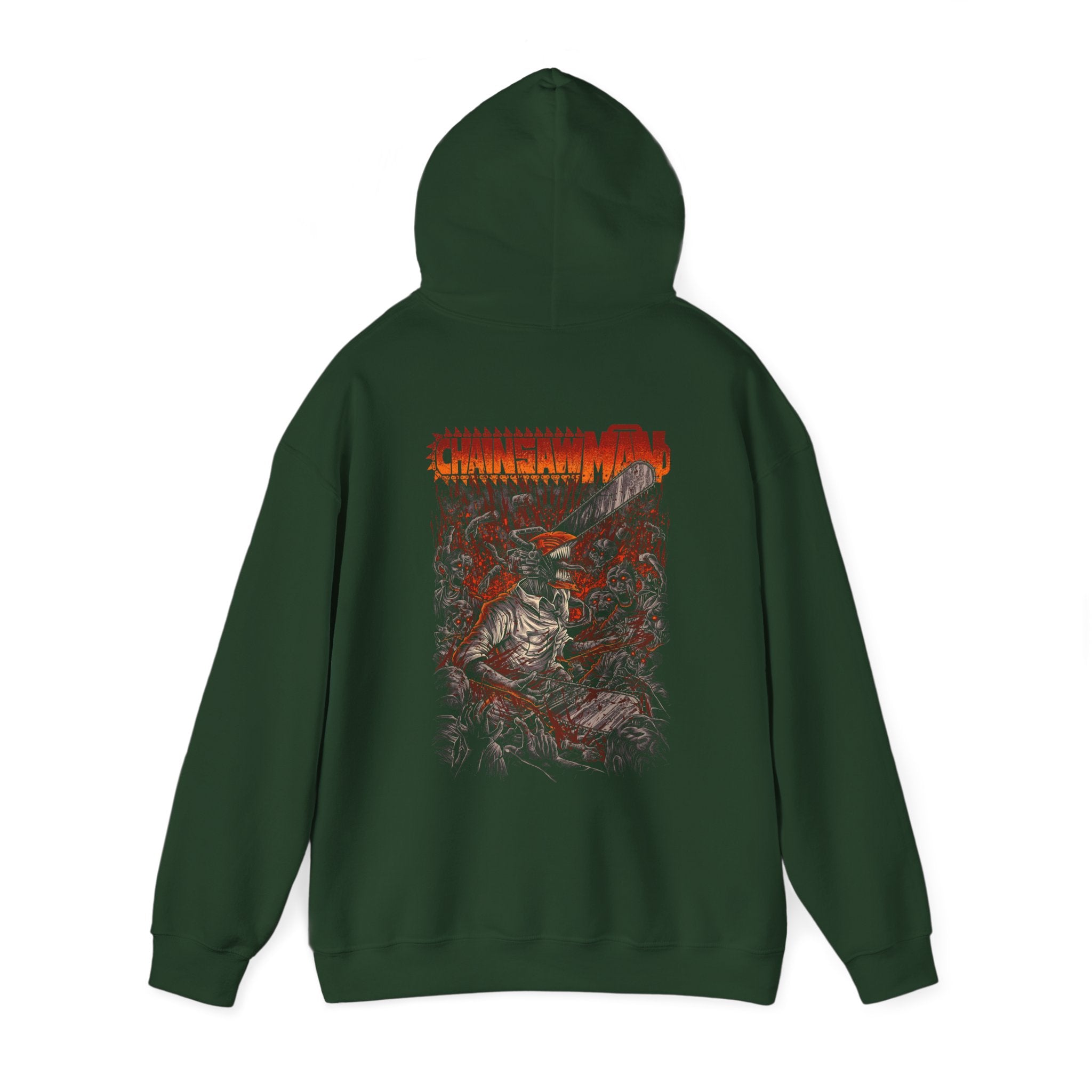 Chainsaw Man Hoodie - OtakuSuppliers Chainsaw Man Hoodie Forest Green / S