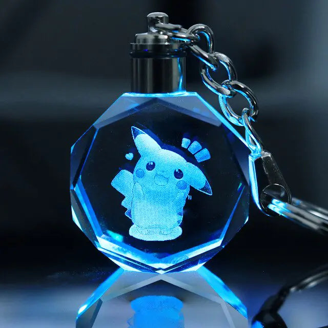 Pokemon Crystal Lamp Keychain - OtakuSuppliers Pokemon Crystal Lamp Keychain Excited Pickachu