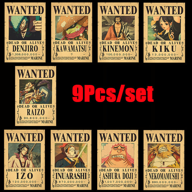 One Piece Vintage Posters - OtakuSuppliers One Piece Vintage Posters 9 Pcs E / 40CM X 29CM