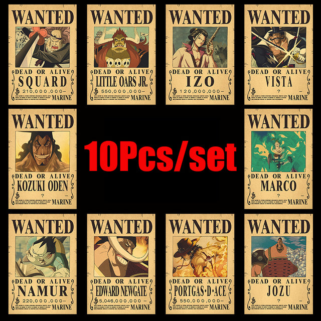 One Piece Vintage Posters - OtakuSuppliers One Piece Vintage Posters 10 Pcs B / 40CM X 29CM