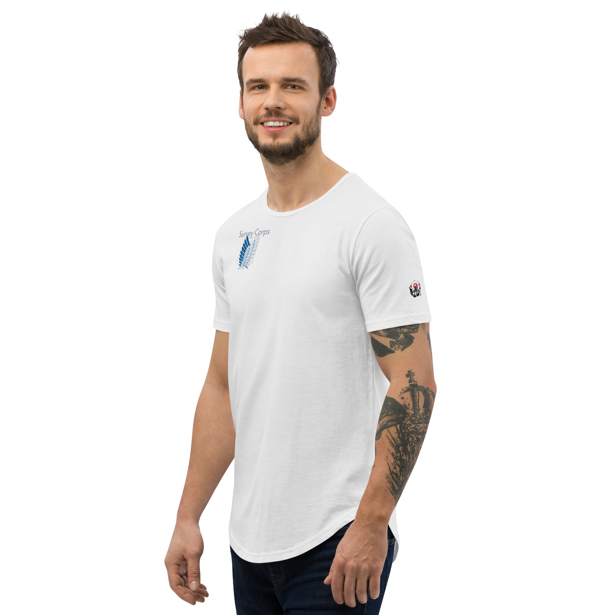 AOT Survey Corps Graphic Tee-Shirt - OtakuSuppliers AOT Survey Corps Graphic Tee-Shirt White / S