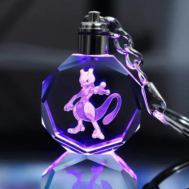 Pokemon Crystal Lamp Keychain - OtakuSuppliers Pokemon Crystal Lamp Keychain Mewtwo