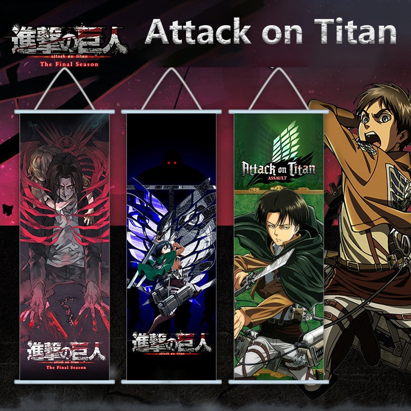 Wall Hanging Attack On Titan Canvas - OtakuSuppliers Wall Hanging Attack On Titan Canvas